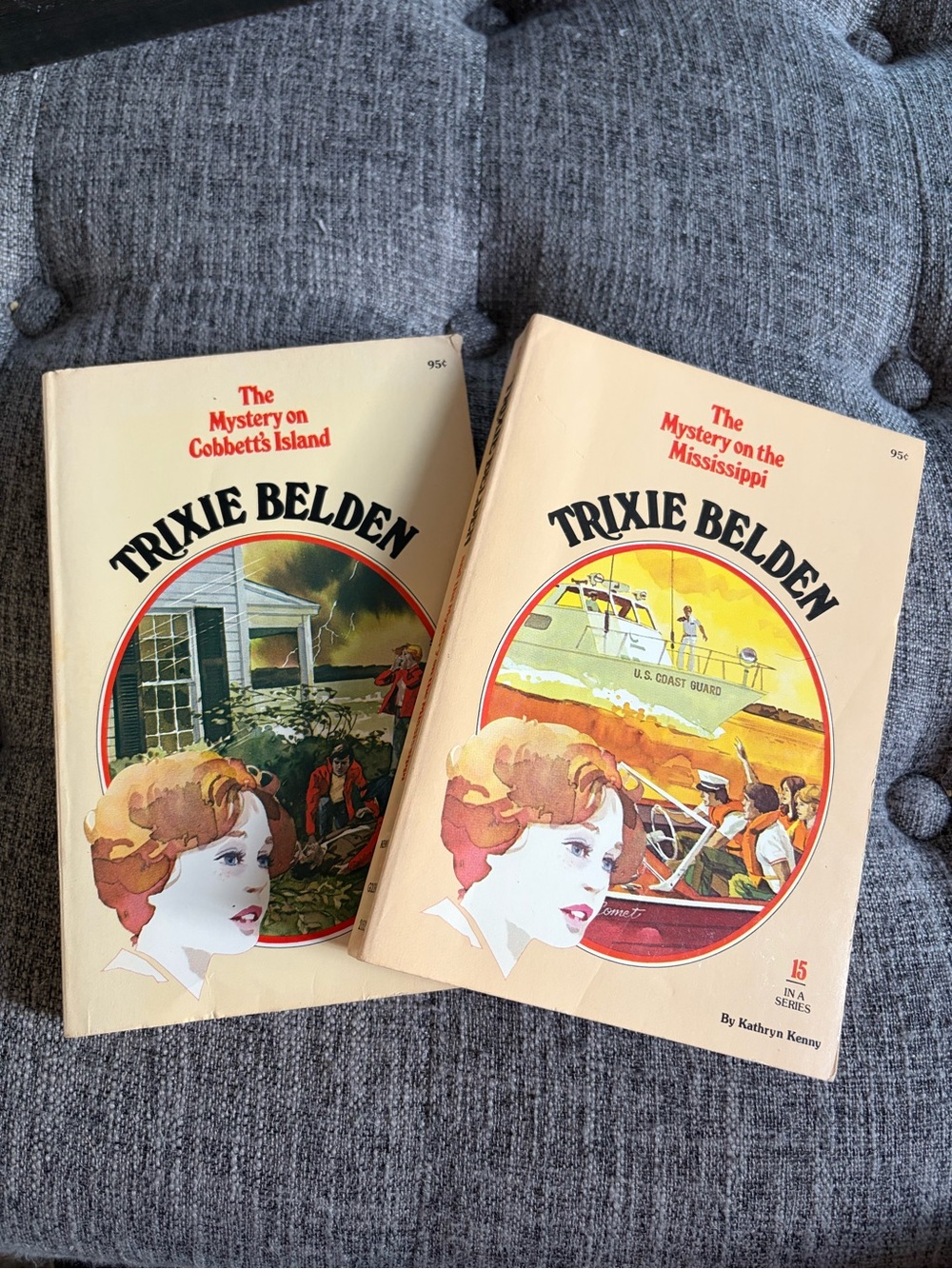 Trixie Belden The Mystery on the Mississippi + Gobbett’s Island by Kathryn Kenny